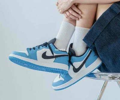 Nike Air Jordan 1 Low UNC 北卡藍 低幫 滑板鞋 男款 553558-144