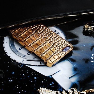 【愛瘋潮】免運 限量搶購 韓國 Gaze Gold Croco iPhone SE 5 / 5S 金漆鱷紋手工真皮保護殼
