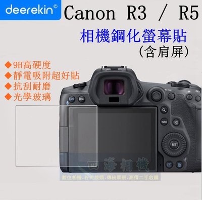 【高雄四海】9H螢幕貼 Canon R3 R5用．含肩屏 現貨 Canon EOS R3 EOS R5 鋼化玻璃螢幕貼