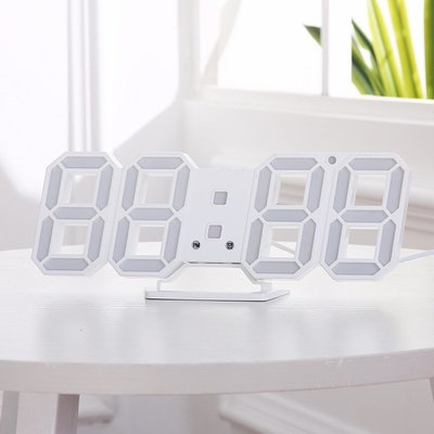 立體數字鬧鐘 USB供電 LED 3D立體數字電鐘 時鐘 鬧鐘 鐘 時鐘 壁鐘 立體掛鐘 LED時鐘 電子鐘 夜光數字鐘