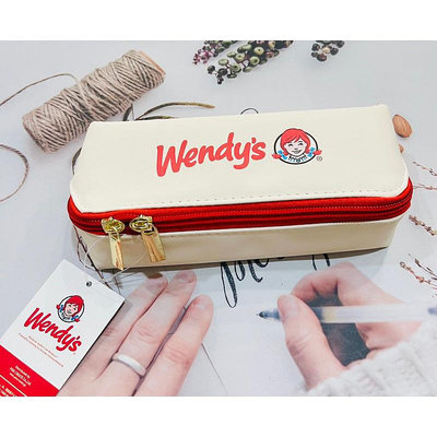 Wendy's 溫蒂漢堡 拉鍊筆袋 筆盒 眼鏡盒