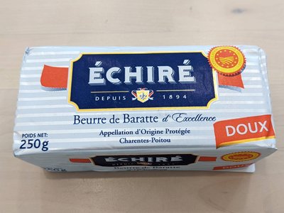 艾許手工奶油 無鹽奶油 - 250g ÉCHIRÉ  ( 需冷藏配送或店取 ) 穀華記食品原料