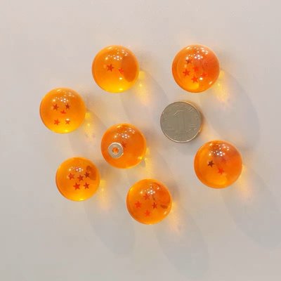 七龍珠冰箱貼 創意透明圓球強力吸鐵石留言貼 磁性磁貼（一套7顆+孫悟空