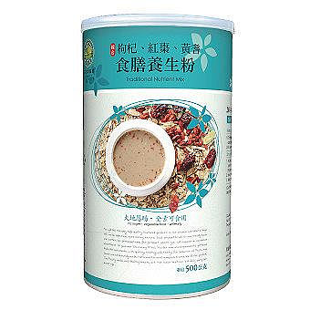 台灣綠源寶-綜合枸杞、紅棗、黃耆食膳養生粉500g/罐