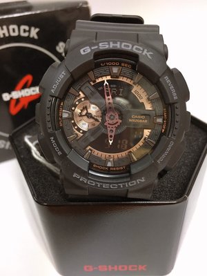 【HOMIEZ】CASIO G-SHOCK GA110RG-1A【GA110RG-1A】消光黑手錶