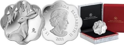 [現貨]加拿大 紀念幣 2011 兔年生肖紀念銀幣 原廠原盒