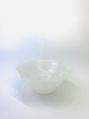 【二手】日本中古 奶玻璃高足碗 冰淇淋碗 冰淇淋杯 非fire ki 回流 瓷器 擺件【佟掌櫃】-3831