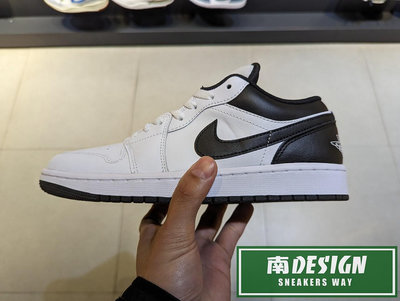 南🔥2024 4月 NIKE Jordan 1 Low 隱藏氣墊 輕量 緩震 真皮 男款 白黑 553558-132