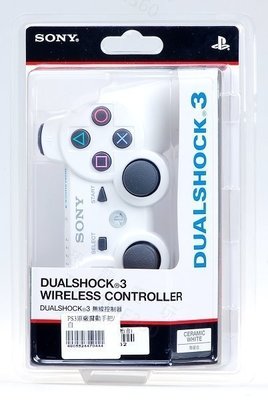 SONY PS3 原廠無線控制器 手把 D3 DUAL SHOCK 白色 公司貨【台中恐龍電玩】
