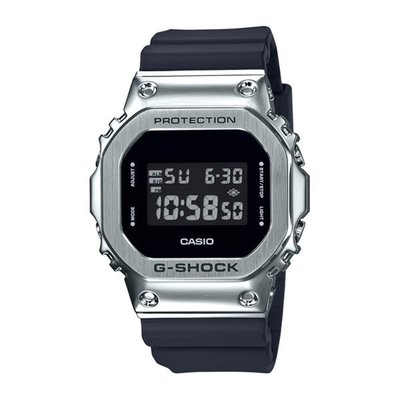 CASIO 卡西歐 G-SHOCK系列 經典手錶(GM-5600-1-銀黑)