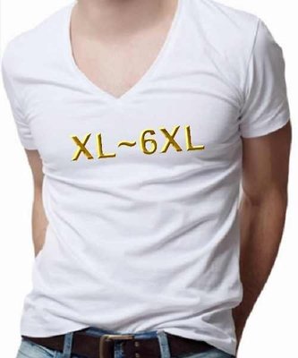 大尺碼T恤3件組  XL-6XL V領打底衫 可當居家服 大尺碼內衣  圓領內衣 大尺碼內衣男/SS-010002