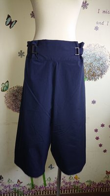 me ISSEY MIYAKE 藍色造型寬管褲(A15)
