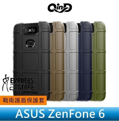【妃小舖】QinD ASUS ZenFone 6 ZS630KL 戰術護盾 背蓋式 防摔 TPU殼 保護套 送 觸控筆