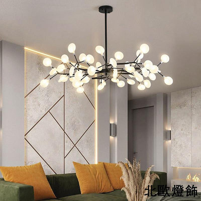 客廳吊燈北歐ins風螢火蟲現代簡約大氣 創意餐廳燈主臥室燈具