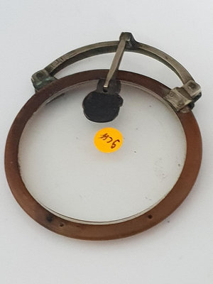 帶字號民國古董可折疊老眼鏡有一個鏡片遺失金屬卡口處有缺損