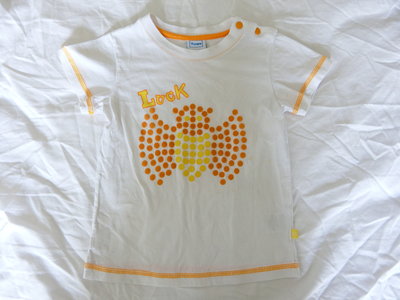 【麗嬰房】3T 白色底LUCK蝙蝠圖案夏季短袖T恤(約二歲可穿)