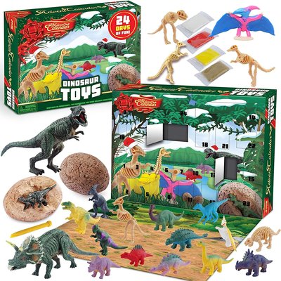 【Toy Fun】*最新美國正品 侏儸紀 恐龍 挖寶 恐龍蛋 公仔組 聖誕節/新年 降臨曆 倒數日曆