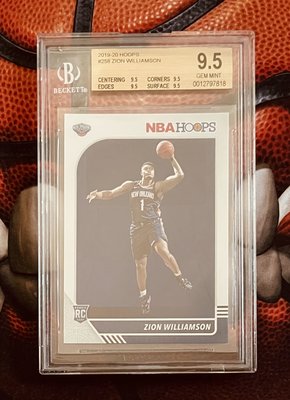 2019-20 Panini NBA Hoops #258 Zion Williamson Pelicans RC Rookie BGS9.5 true GEM