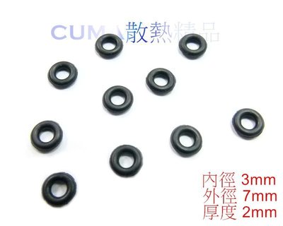 光華CUMA散熱精品*墊片 防震橡膠墊圈 M3 / M4 / M5 螺絲用 10入 內徑 3 / 4 / 5mm~現貨