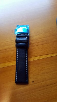 現貨 精工 SEIKO 真皮錶帶 雞尾酒款 蝴蝶扣  指定款式:21mm錶帶 :黑色白線(銀色蝴蝶扣) 。