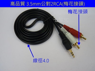 3.5mm 音源線 公對公 1對2 1.2米 1轉2 信號線 AV線 梅花線 RCA