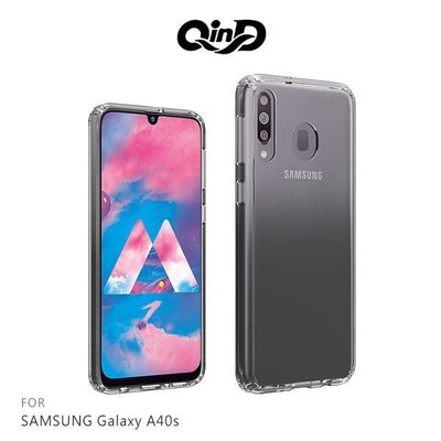 【愛瘋潮】免運 QinD SAMSUNG Galaxy A40s 雙料保護套 硬殼 背殼 手機殼 透明殼 保護殼