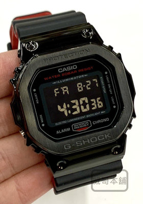 【威哥本舖】G-Shock 全新改裝實品 鋼殼膠帶款 DW-5600改裝 DW-5600HR 已改含錶（黑）