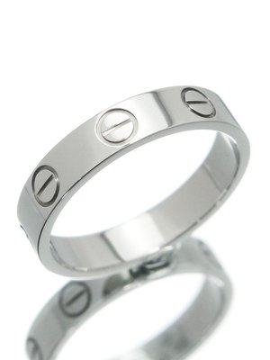 [高特惠鉑金商品#46] Cartier 卡地亞 LOVE系列 窄版鉑金螺絲戒指 真品