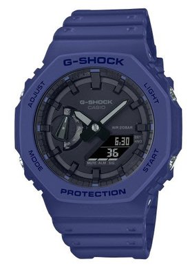 【CASIO G-SHOCK】(公司貨) GA-2100-2A 全系列採用碳纖維強化樹脂，打造出更輕薄的錶殼