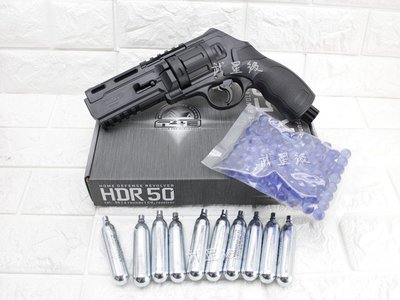 台南 武星級 UMAREX T4E HDR 50 防身 鎮暴槍 左輪 手槍 CO2槍 +12g CO2小鋼瓶 + 橡膠彈