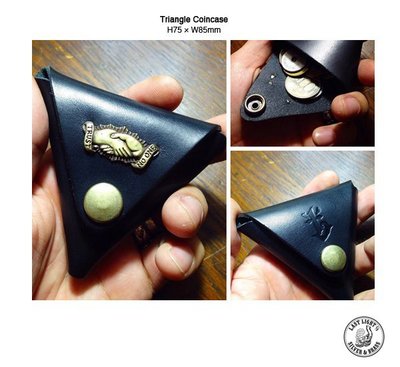 GOODFORIT / 日本Last Light Triangle Coincase植鞣皮革黃銅零錢包