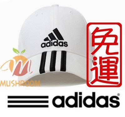 全新 現貨 Adidas 愛迪達 厚版 棒球帽 帽子 老帽 運動帽 高爾夫球 免運 白色