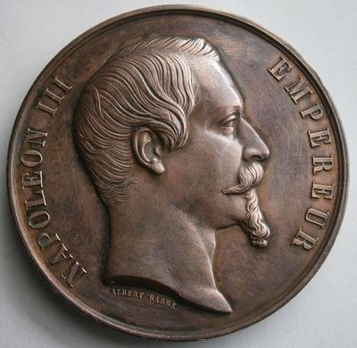 法國銅章1855 Napoleon III Exposition Universelle Paris Medal.