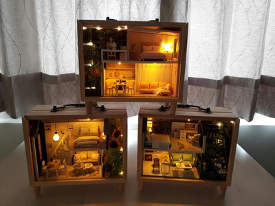 小木盒系列花間集3部曲+北歐系列完成品 袖珍屋代工 客製化袖珍屋