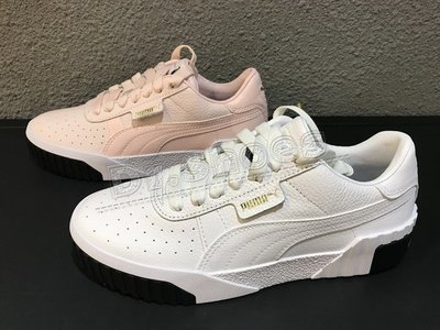 【Dr.Shoes】Puma Cali 女鞋 增高 透氣孔 厚底 板鞋 休閒鞋 白369155-04 粉色06