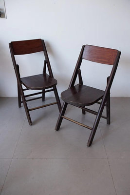 二手 實木折疊椅 老椅子 老家具 古玩 老物件 擺件【靜心隨緣】2976