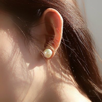現貨熱銷-天然巴洛克異形珍珠小耳釘女法式復古風簡約氣質韓國時尚耳環耳飾古風耳飾