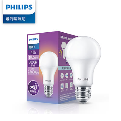 Philips 飛利浦 超極光 9W LED燈泡 E27燈座《PL004-燈泡色/PL005-白光/PL006-晝光色》