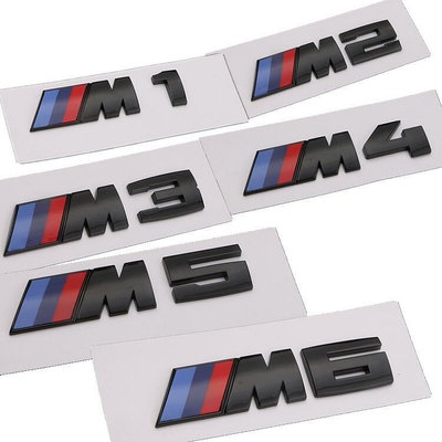 熱銷 BMW寶馬雷霆版車標X1M  X3M X4M X5M X6M M3 M4 M5 M6雷霆標車標字標尾標裝飾黑色車標 可開發票