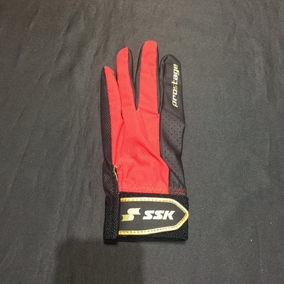 棒球世界 全新SSK守備專用手套 特價紅黑配色