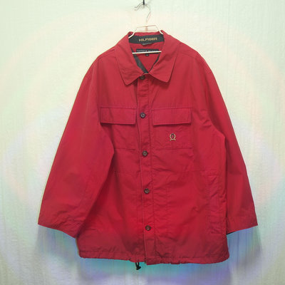 Tommy Hilfiger 風衣 風衣外套 外套 夾克 紅 極稀有 老品 復古 古著 vintage
