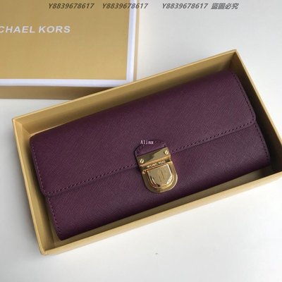 美國代購MICHAEL KORS MK 十字紋鎖頭翻蓋長夾 款式5長夾 錢包 輕奢時尚
