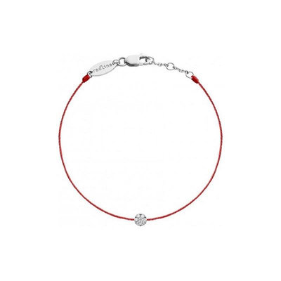 法國輕珠寶品牌RedLine 18K 五分鑽（0.05分）紅繩手鍊