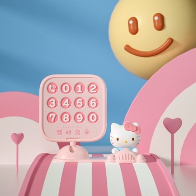 [酷奔車品]Hello Kitty可愛卡通臨時停車牌 可隱藏移車挪車號碼牌 女生創意挪車牌