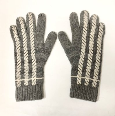 BURBERRY 灰色 銀蔥格紋手套 冬天必備 暖和 保證正品