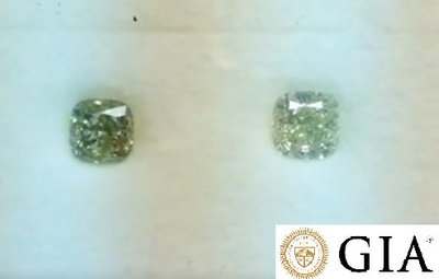 【台北周先生】天然黃色鑽石 4顆共4.17克拉 無燒 EVEN 淨度VS2~VVS1 古董座墊/心型切割 送GIA證書