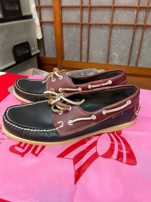 「 二手鞋 」 SEBAGO 男版皮革帆船鞋 US12（藍紅）96