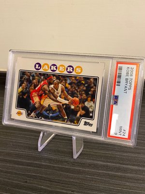 2008-09 Topps Kobe Bryant / Lebron James PSA 9 湖人傳奇球星黑曼巴科比同框詹皇鑑定卡