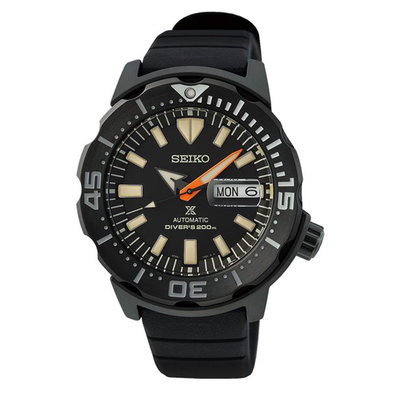 【台南 時代鐘錶 SEIKO】精工 Prospex 黑潮系列 SRPH13K1 兩百米潛水錶 機械男錶 黑 42.4mm