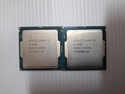 (台中) Intel CPU 1151 腳位i3-6100 3.70GHZ 中古良品無風扇